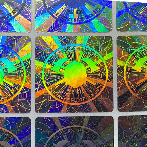 Hologramme sécurisé — changements de couleur dynamiques